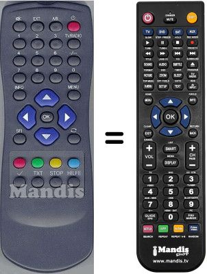 Replacement remote control WHV3466W