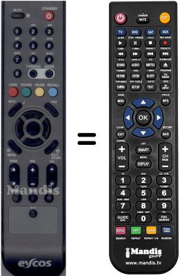 Replacement remote control WHV15197W