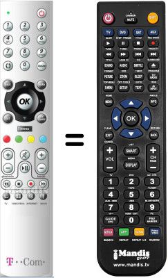 Replacement remote control WHV14750W