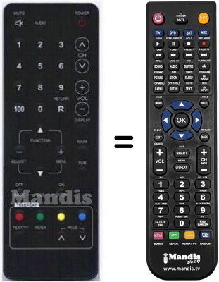 Replacement remote control HVS54839