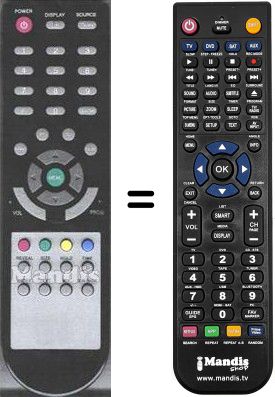 Replacement remote control HVS54764