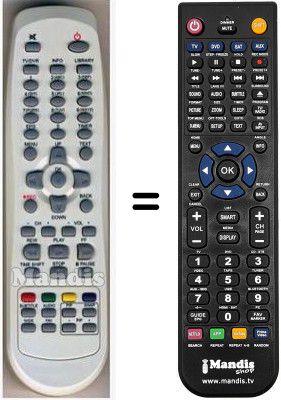 Replacement remote control HVS53422 Replacement remote control HVS53422
