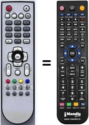 Replacement remote control HVS54837 Replacement remote control HVS54837