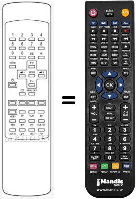 Replacement remote control HVS54481