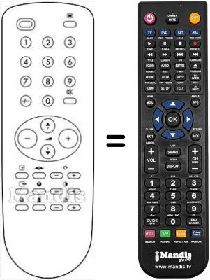 Replacement remote control HVS54488