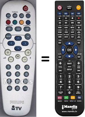 Replacement remote control Philips HVS54807