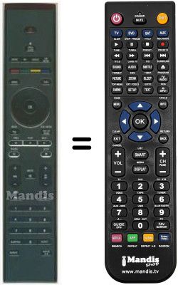 Replacement remote control Philips HVS59560