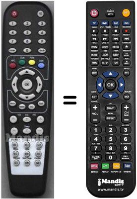 Replacement remote control HVS54927