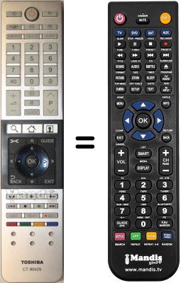 Replacement remote control Toshiba HVS57321