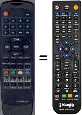 Replacement remote control WHV14046