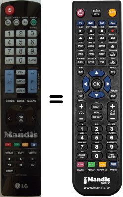 Replacement remote control LG WHV12440