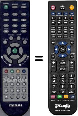 Replacement remote control Mirai SEC15209