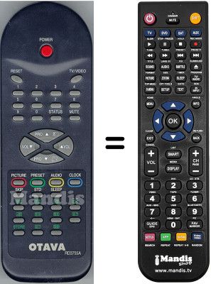 Replacement remote control WHV5180