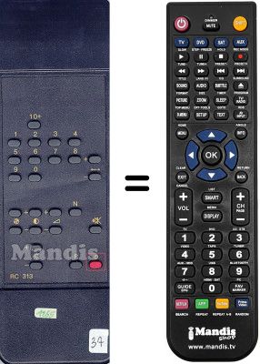 Replacement remote control WHV3539