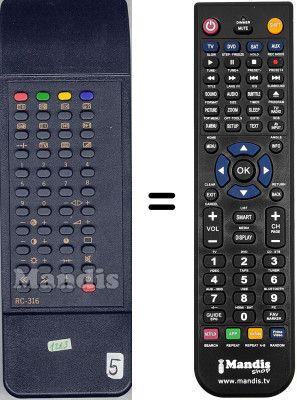 Replacement remote control WHV7127