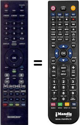 Replacement remote control Silvercrest WHV12277 Replacement remote control Silvercrest WHV12277
