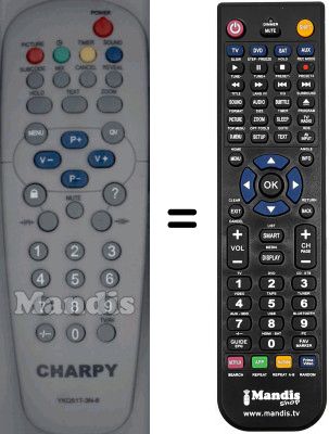 Replacement remote control WHV15624