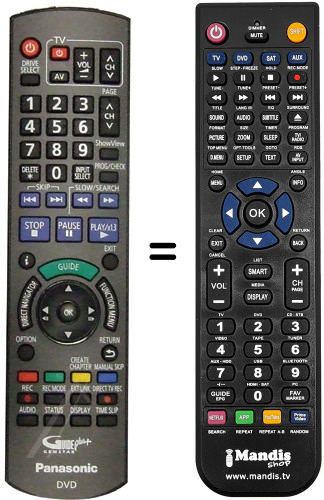 Replacement remote control Panasonic N2QAYB000329